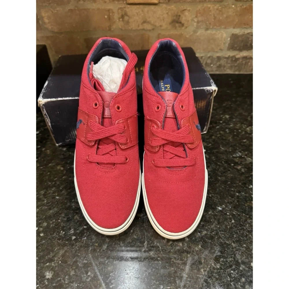 Polo Ralph Lauren Hamilton canvas sneakers in Devon red Size 7.5